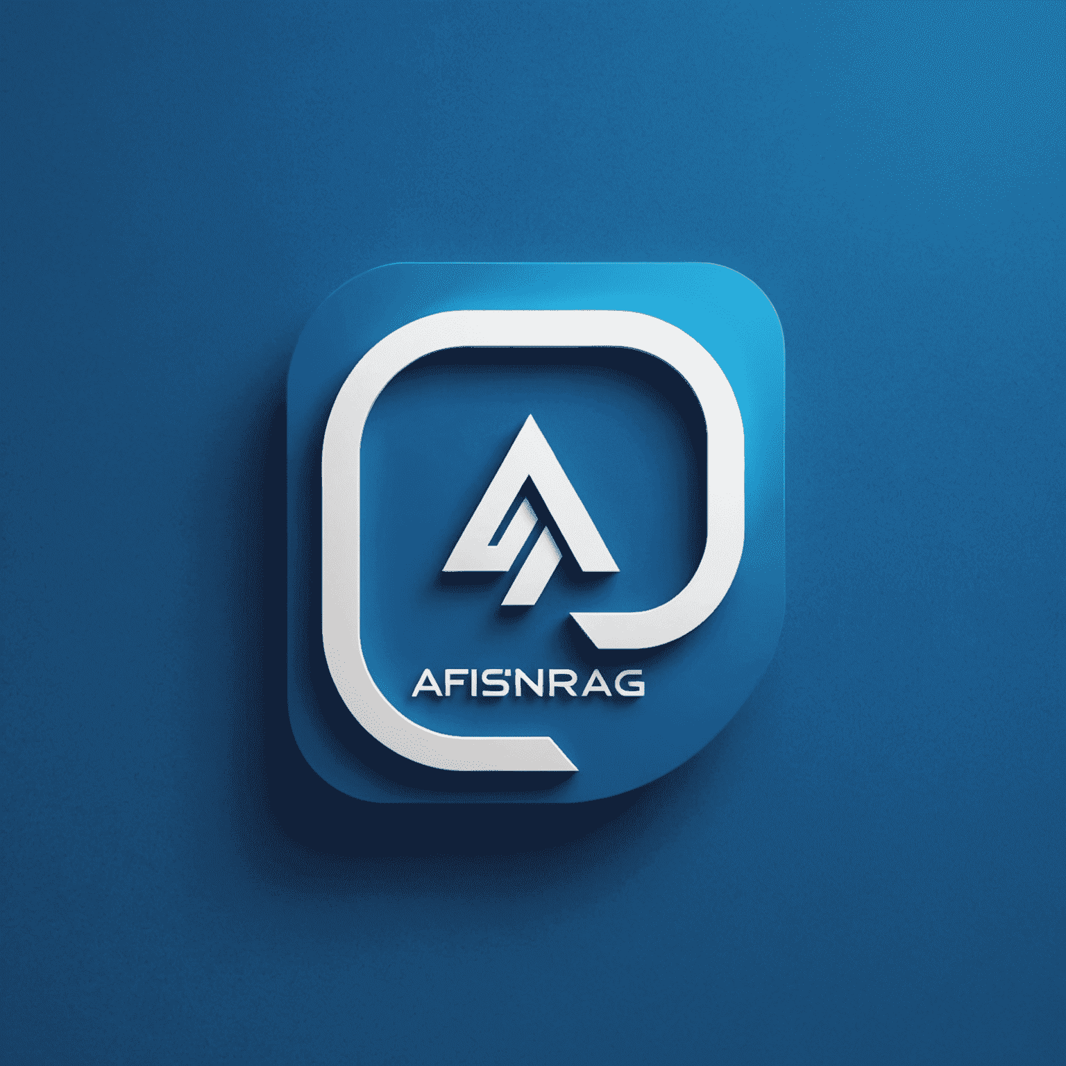 afsinrag_ltd Logo - Ein modernes, stilisiertes Design mit dem Firmennamen in weißer Schrift auf elektrisch blauem Hintergrund, das Professionalität und Innovation im Bereich der Geschäftskarten symbolisiert