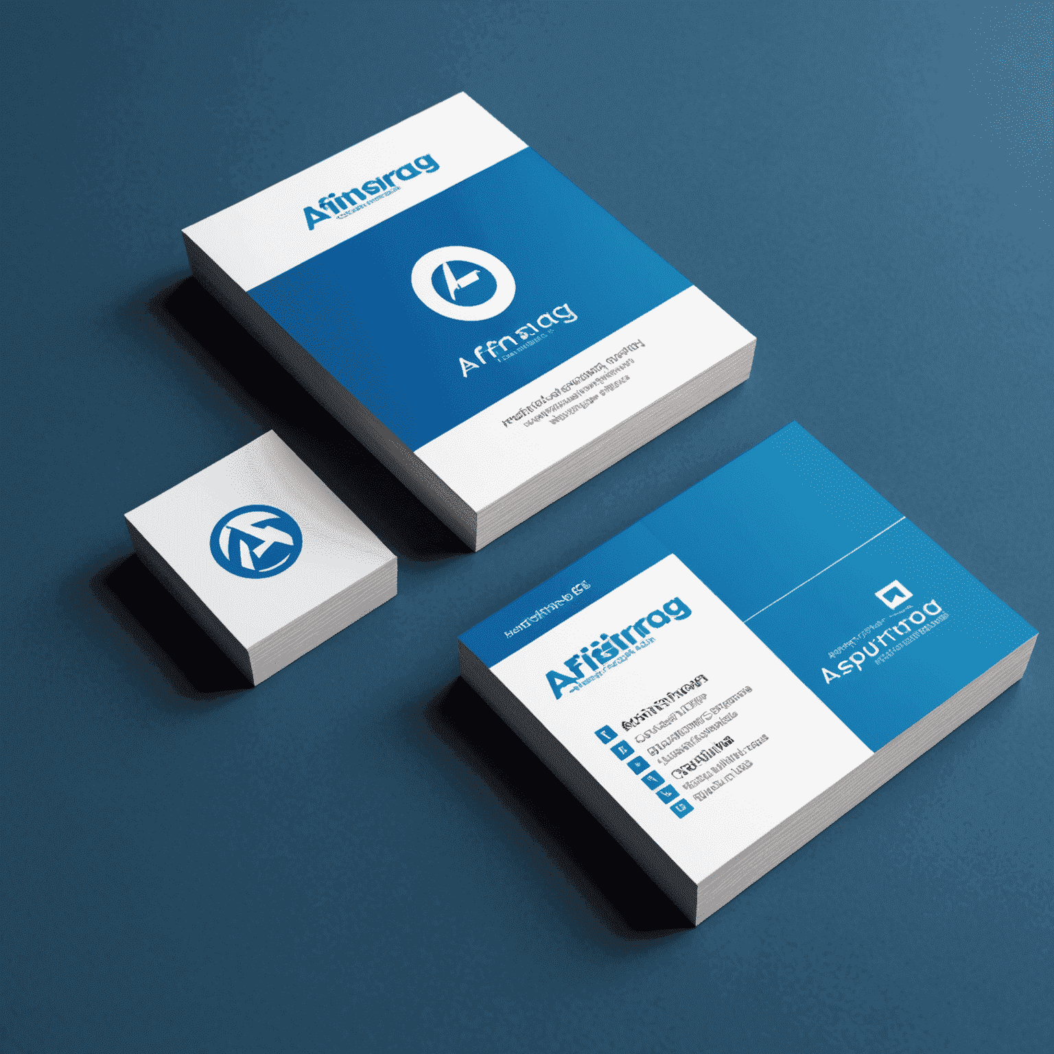 afsinrag_ltd Logo - Ein modernes, stilisiertes Design mit dem Firmennamen in weißer Schrift auf elektrisch blauem Hintergrund, das Professionalität und Innovation im Bereich der Geschäftskarten symbolisiert