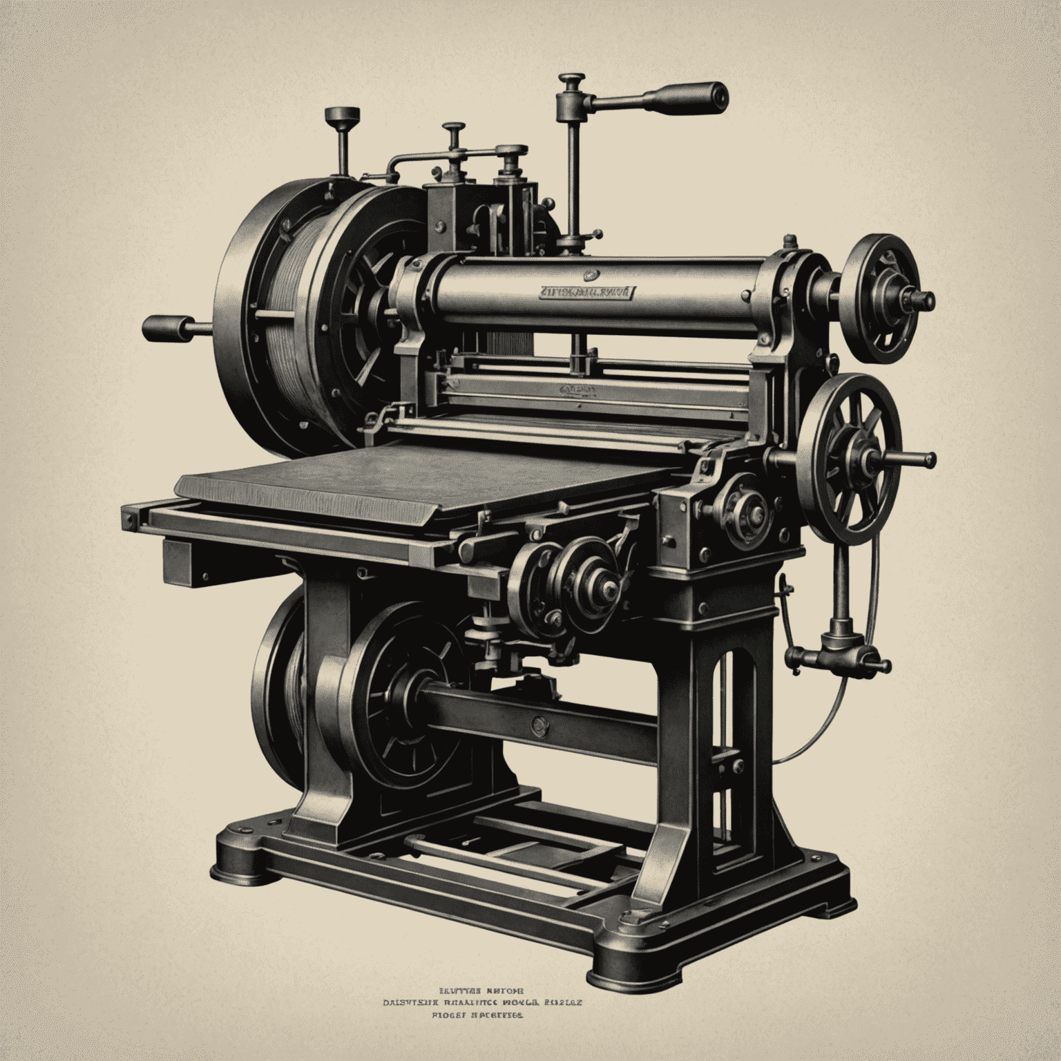 Letterpress-Druckmaschine, die erhabene Schrift auf dickes Papier prägt